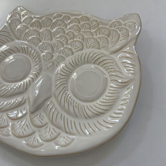 Pottery Barn Owl Shaped Plate Harvest Fall Platter Decorative Dish - Picture 4 of 7